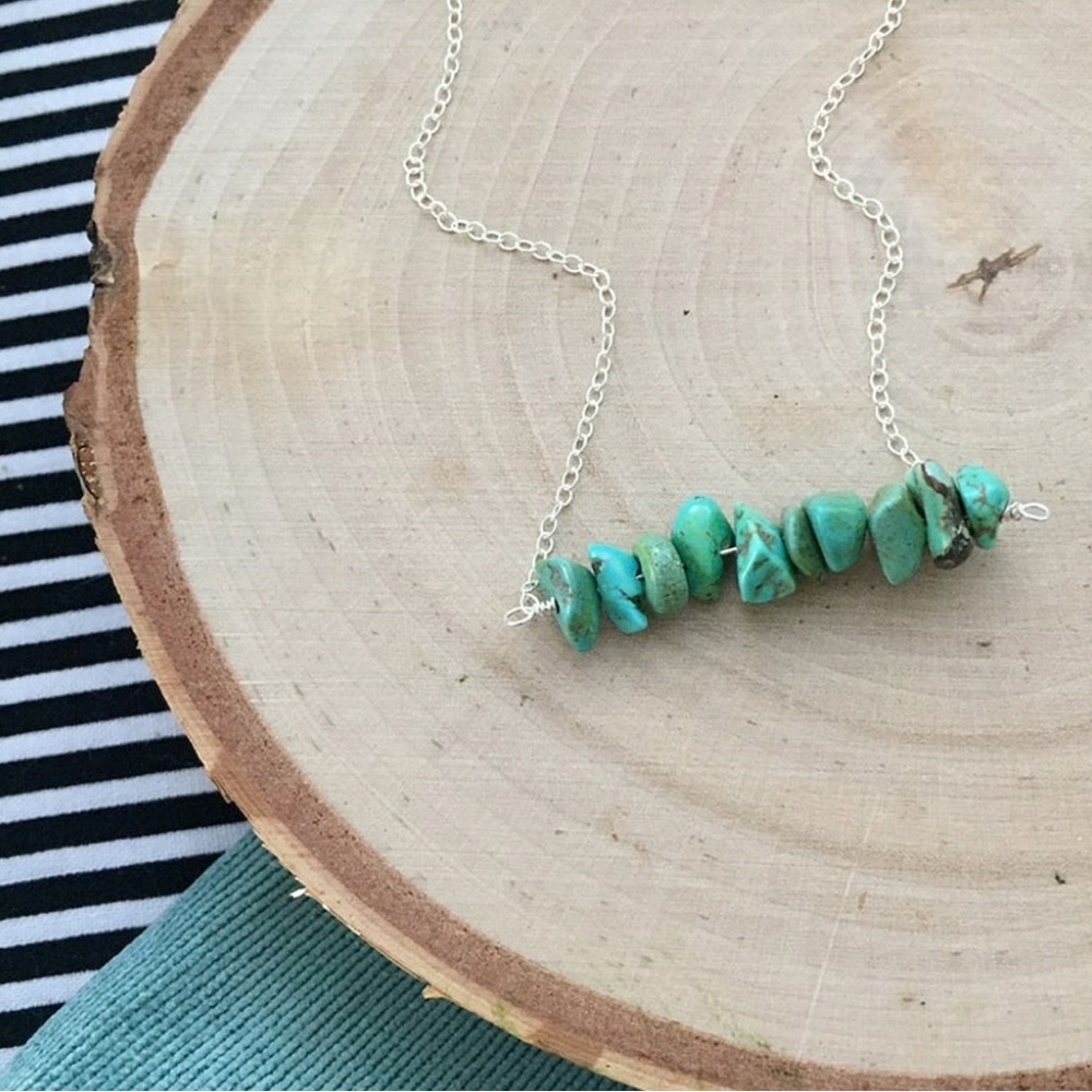 Dainty Turquoise Beaded Necklace